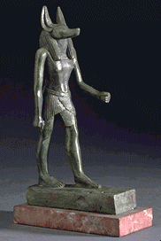 Le dieu Anubis, bronze, H=15 cm, Basse Epoque, musée du Louvre