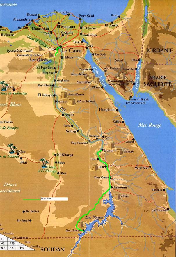 Carte du Nil